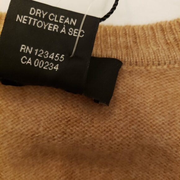 Lord & Taylor Cashmere Argyle V-Neck Long Sleeve Pullover Sweater - Picture 10 of 11